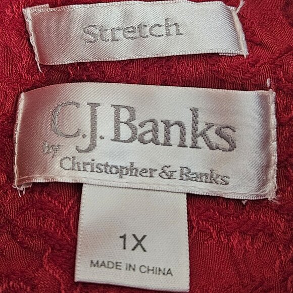 C.J. Banks Button Front Collared Vest Size 1X - Picture 8 of 14